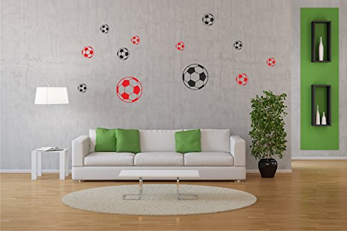 Bälle 12er Set - Vereinsfarben (rot-schwarz)