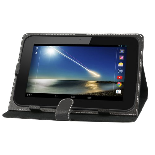 iProtect Kunstleder Tasche für MEDION LIFETAB Schutz Hülle Case mit Stylus PEN für E7312 MD98488 7 Zoll schwarz - 2
