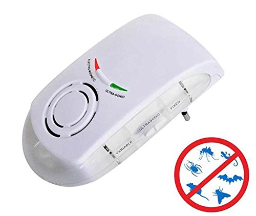 PestExpel repelente de plagas enchufe en ultrasonidos control electrónico de plagas rata ratón ratones araña insecto disuasivo Enchufe de 2 pines