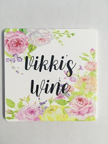Floral Border Personalised Acrylic Coaster Choice of Clear or White (White)