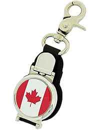 Boxx Gents Canadian Flag Picture Keyring Fob Watch With Magnetic Closure Boxx352