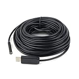 Endoscopio de inspeccion cable USB flexible lente 7mm con luz de 15 metros de largo sumergible