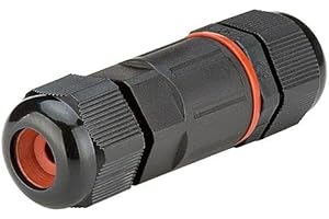 CABLEPELADO - Connettore per cavi a 3 contatti a tenuta stagna, impermeabile, 3 pin, per sezione massima del cavo 2,5 mm², IP68, max. 450 V, 24 A