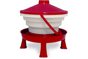 FINCA CASAREJO Bebedero de Cubo para Aves de Corral - Gran Capacidad y Facilidad de Uso - con Filtro para Mantener la Calidad del Agua - Bebedero con Patas para Gallinas, Faisanes, Pavos, etc. (10 litros)