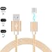 Produktbild ONX3® (Gold) Magnetic Micro USB Nylon Braided Fast Rapid Charging & Data Syc Transfer Cable with LED light Indicator for Micromax Canvas Mega 2 Q426