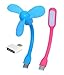 SC Combo Of 3pcs Flexible USB Lamp Light And US BPortable Fan and OTG connector, For Laptop, Power Bank, also supports on mobile. RS.178.00