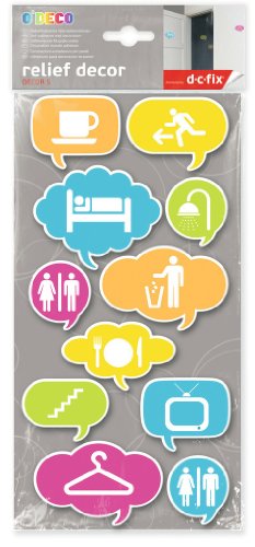 d-c-fixO'Deco 3D Self Adhesive Wall Decor Icons 358-0002