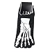 Produktbild Männer Hand Skelett Knochen Muster Baumwolle Five Finger trennen Socke Zehe Socken Fußketten schwarz