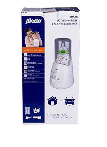 Alecto BW-80, Fläschchen(-) und Babykostwärmer (inklusive Auto-Adapterkabel für unterwegs, Weiß) - 8