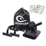 💪【Fácil de llevar y montar】Ultra ligero,el kit de ruedas ab, fácil de armar, viene con un estuche de transporte que se puede llevar a cualquier lugar, como oficina, al aire libre o para viajes, es un gimnasio móvil.