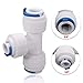 Produktbild Yongse 3/8+3/8+1/4Inch 3-Wege Reducing Tee Tube Quick Connector für RO Umkehrosmose
