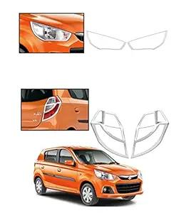 CAR SAAZ Head Light & Tail Light Molding Chrome Combo for Alto K10 (2014-Present) Type 2