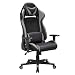 Produktbild Gaming Stuhl, Ergonomischer Gamer Bürostuhl, Schreibtischstuhl mit 90-135°kippbarer Rückenlehne, Kunstleder Computer Racing Stuhl mit verstellbarer Sitzhöhe, PC Gamer Stuhl, Grau