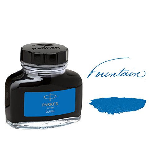 Parker S0037480 Tintenfass mit flüssiger Quink-Tinte (auswaschbar, 57 ml) blau - 2