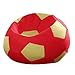 Produktbild Faule Couch-Sitzsack-Stuhl, Fußball-kreativer Wasserdichter Hoher Rückseitiger Entfernbarer Sauberer Recliner, Einzelner Innen- Im Freienschlafzimmer-Wohnzimmer-Lesespiel-Stuhl Gartenstuhl, Rot Gelb