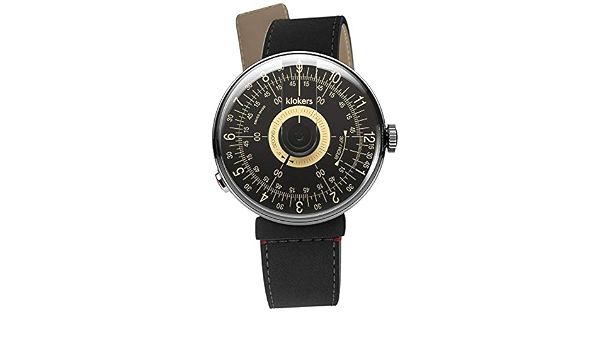 Klokers Klok 08 Orologio Unisex Nero Champagne Quadrante con Cinturino in  Pelle Nera KLOK8.D3 : Amazon.it: Orologi