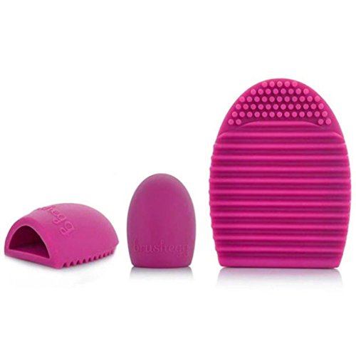 Tonsee® Silicone Cleaning Glove MakeUp Washing Brush Scrubber Board Cosmetic Clean Tool (Hot Pink)