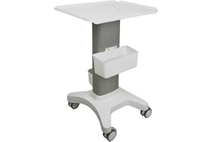 MEISHIDA Hydra Facial Machine Beauty Cart Rolling Trolley Stand w/Handle Wooden Tray Lockable Wheels 360° Free Rotation for Beauty Clinic Salon Spa Equipment (B)