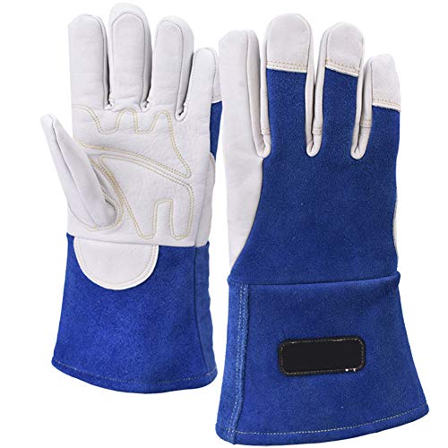 spécification Bayer Nano Green Placage Gants De Protection, Foyer Parfait, Poêle, Four, BBQ, Soudage, BBQ, MIG, Porte-Pot, Barbecue/Protection De Soudage, Etc (13Inch, Bleu)