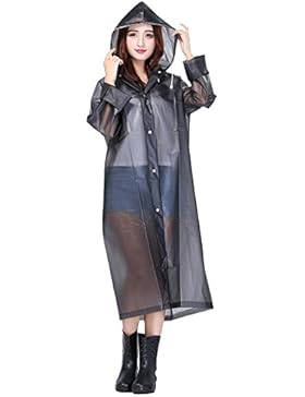TININNA Erwachsene tragbare leichte transparente EVA Regenbekleidung wiederverwendbare Regenmantel Regen Poncho...