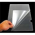 True-Ally L Folder File A4 Size (Pack of 48) Transparent Clear Documents Holder Paper Holders Organizer