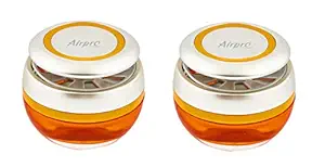 Airpro Luxury Sphere Gel Air Freshener- Citrus Splash Fragrance - Car, Desk, Office, Cabin, Home, Room Air Freshener Perfume Fragrance - Pair (Set of 2 Pcs)