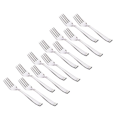 Embassy (Classic by Embassy) Tea/Pastry Fork, Set of 12, Stainless Steel, 13.8 cm (Impress, 14 Gauge)
