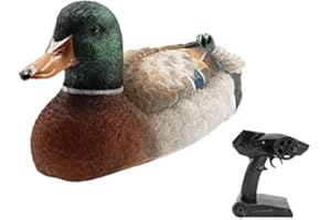 Bottam V201 RC Boat RC Duck Boat 2.4Ghz Hunting Motion Remote Control Duck Boat Waterproof for Swimming Pool Pond Garden Decor, Multicolor (500085871)