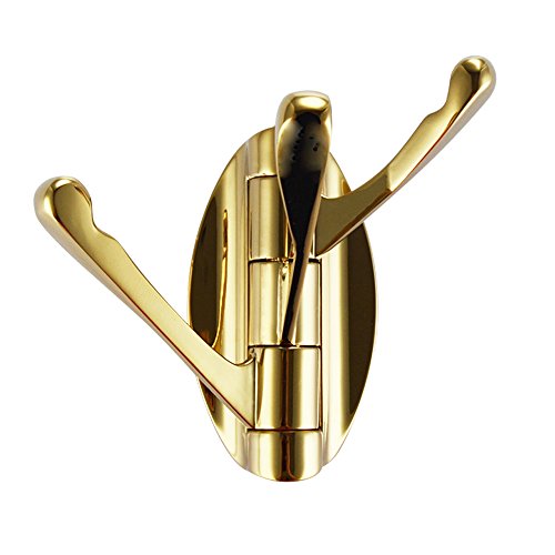 Coat Hooks Wall Mounted, Betuy SOLID METAL Swivel Hook Heavy Duty Folding Swing Arm Triple Coat Hook with Multi Three Foldable Arms Towel/Clothes Hanger for Bathroom Kitchen Garage