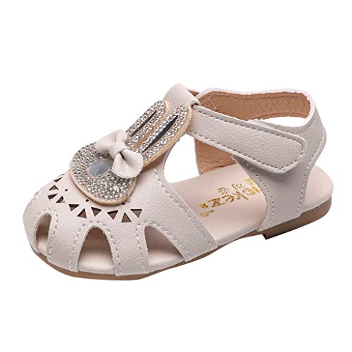 Preisvergleich Produktbild Vovotrade Kindmädchenkarikaturkaninchenrhinestone hohl geprägtes Bogen baotou Prinzessin beschuht einzelne Schuhsandalen