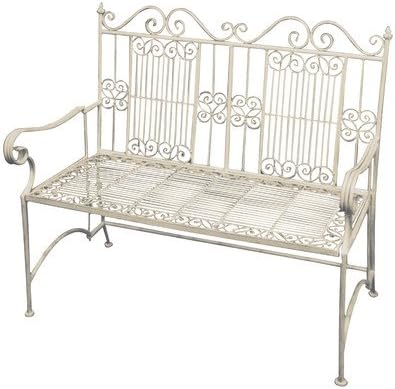 Old Rectory 2 Seater Steel Bench - Perfect in the garden or in the hallway topped with comfy cushions.