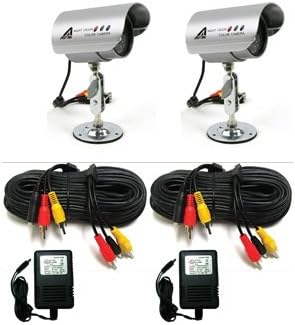 Astak 2 Pack Of Hi-Res Outdoor/Indoor Supercmos Wired Night Vision Color Surveillance Camer/Security Camera