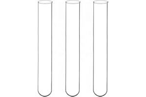 Labasics 30 Pack Borosilicate Glass Round Bottom Test Tubes, 15 mm OD X 100 mm length (Pack of 30)