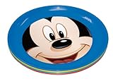 No apto para microondas Stor Four Seasons - Set de 4 platos, diseño Mickey Mouse Club House Shapes & Numbers