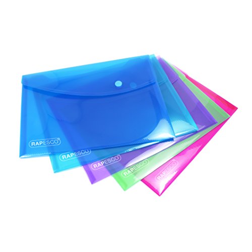 Rapesco Documentos - Carpeta portadocumentos A5  colores variados  5 unidades