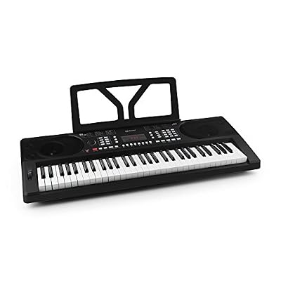 Schubert Etude 300 • Clavier • Piano électrique • 61 touches • Frappe dynamique • 300 voix • 300 rythmes • 50 morceaux démonstration • Fonction accord • Fonction enregistrement • Fonction split • Noir