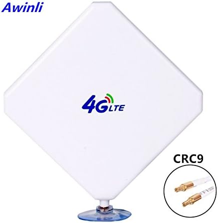 CRC9 Antenna High Gain 4G LTE Antenna Dual Wifi Signal Booster Amplifier Network for Wifi Router Mobile Broadband Reception Long Range Antenna With CRC9 Connector Cable for Mobile Hotspot