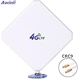 CRC9 Antenna High Gain 4G LTE Antenna Dual Wifi Signal Booster Amplifier Network for Wifi Router Mobile Broadband Reception Long Range Antenna With CRC9 Connector Cable for Mobile Hotspot