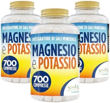 Magnesio e Potassio 2100 Compresse - Magnesio Citrato e Potassio Citrato - contro Stanchezza e Fatica Fisica, Caldo, Sali Minerali Organici Altamente Assimilabili - Fornitura di Lunga Durata (3)