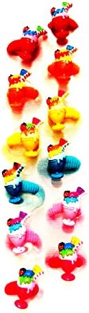 12 Ponytailers Multicolor Design Cup Cocktail Ice Cream (3 x 2 cm) High Quality