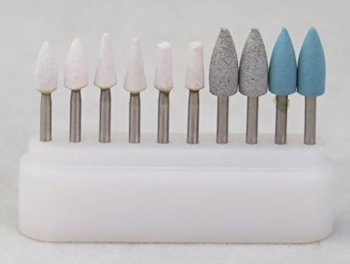 6pcs Stone FG+4pcs Silicone FG Burs Composite Polishing Kit for High speed by smiledt