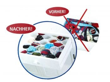 Praktischer Schubladen Organizer von Space Maxx | Schubladeneinsatz aus Kunststoff | Stecksystem Ordnungssystem Schubkasten Einteiler Schubladentrenner Fachteiler Schubladeneinteilung Schubladenteiler - 6