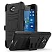 Produktbild Microsoft Lumia 650 Hülle - MoKo [Heavy Duty Serie] Outdoor Dual Layer Armor Case Handy Schutzhülle Schale Bumper mit Gürtelclip und Standfunktion für Microsoft Lumia 650 Smartphone 5 Zoll Touch-Display, Schwarz