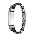 Produktbild Big-Mountain Für Fitbit Alta HR/Fitbit Alta Watch Edelstahl Band Glänzender Ersatzarmband Legierung Kristall Armband Uhr Diamant Stahl Uhr Armband Band Strap -185MM (I)
