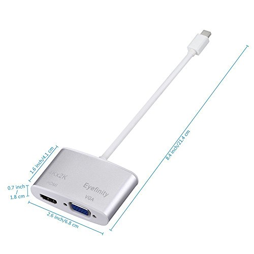 CableDeconn Mini DisplayPort V1.2 Thunderbolt auf HDMI 4 K * 2 K & VGA Konverter Adapter Kabel für Apple MacBook Pro, iMac, Macbook Air, Mac mini, Surface Pro, ThinkPad X1 – Mini DP zu HDTV Eyefinity VGA Adapter - 6