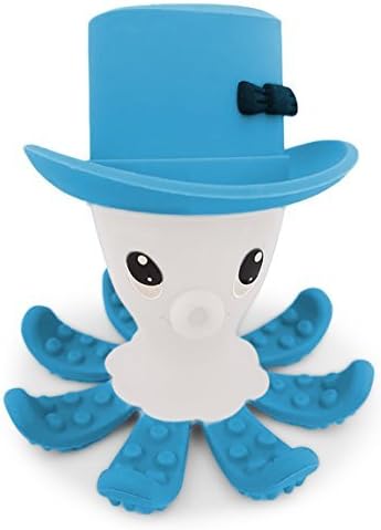 Baby Teether. CHRISTMAS OFFER. BPA Free. Soothes Teething pain. - Choice of 5 bright colours. Soft, Food Grade Silicone. No choking parts Safe. Fun teething toy. (Blue)