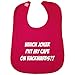B-Shirts  Funny Baby Bib. Which Joker Put My Cape On Backwards?! One Size Red - White Vinyl