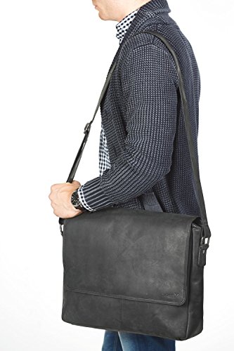 Packenger Vethorn Messenger Bag Umhängetasche oder Notebooktasche mit Notebook-Fach bis 15“ in verschiedenen Farben - 6