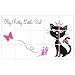 Produktbild RotSale® 1x Selbstklebend Anti-Öl Aufkleber für Küche Katze Wandtattoo Aluminium Folie 75 × 45 cm