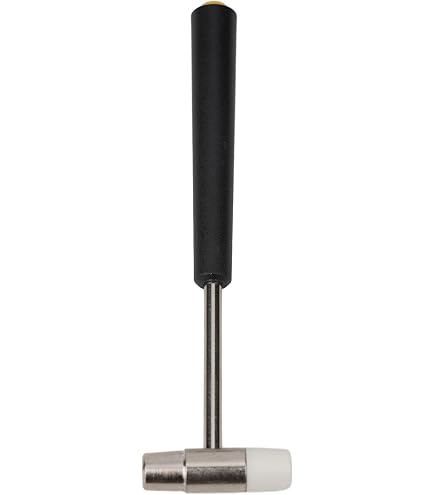 Marteau Caoutchouc Double Face Thinp Noir - 25mm - Poignée Antidérapante - Pour Bricolage, Cuir